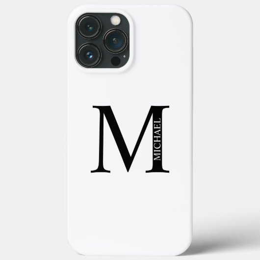 Personalisiertes Monogramm und Name Case-Mate iPhone Hülle (Rückseite)