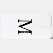 Personalisiertes Monogramm und Name Case-Mate iPhone Hülle (Rückseite (Horizontal))