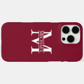 Personalisiertes Monogramm und Name Case-Mate iPhone Hülle (Rückseite (Horizontal))