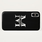 Personalisiertes Monogramm und Name Case-Mate iPhone Hülle (Rückseite (Horizontal))