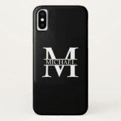Personalisiertes Monogramm und Name Case-Mate iPhone Hülle (Rückseite)