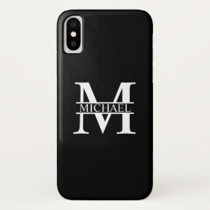 Personalisiertes Monogramm und Name iPhone X Hülle