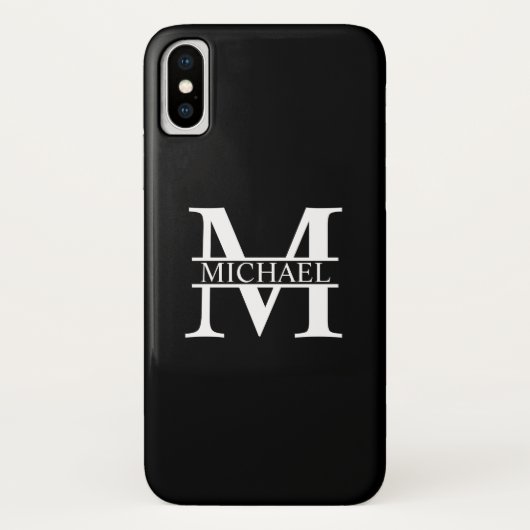 Personalisiertes Monogramm und Name Case-Mate iPhone Hülle (Rückseite)