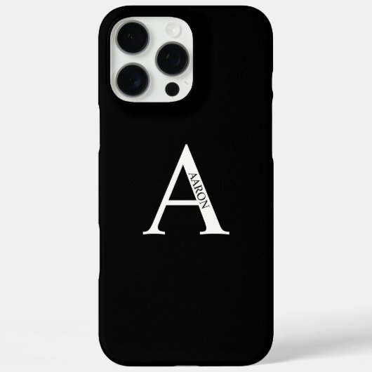 Personalisiertes Monogramm und Name Case-Mate iPhone Hülle (Rückseite)