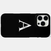 Personalisiertes Monogramm und Name Case-Mate iPhone Hülle (Rückseite (Horizontal))
