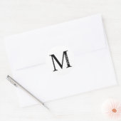 Personalisiertes Monogramm und Name Classic Round  Runder Aufkleber (Umschlag)