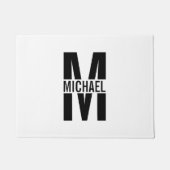 Personalisiertes Monogramm und Name Doormat Fußmatte (Vorderseite)