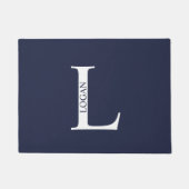 Personalisiertes Monogramm und Name Doormat Fußmatte (Vorderseite)