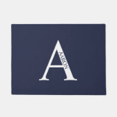 Personalisiertes Monogramm und Name Doormat Fußmatte (Vorderseite)