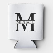 Personalisiertes Monogramm und Name Dosenkühler (Vorderseite)