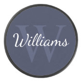 Personalisiertes Monogramm und Name Eishockey Puck (Vorderseite)