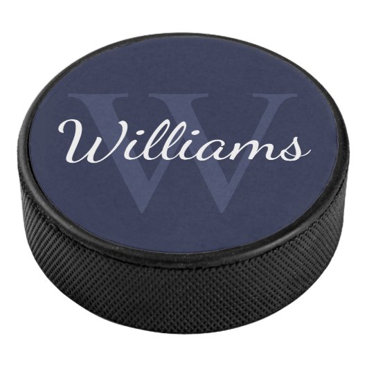 Personalisiertes Monogramm und Name Eishockey Puck (3/4)