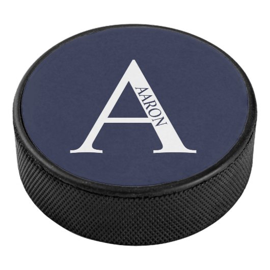 Personalisiertes Monogramm und Name Eishockey Puck (3/4)