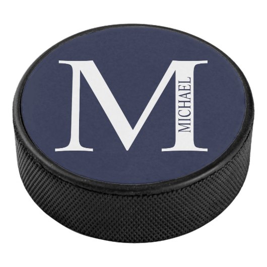 Personalisiertes Monogramm und Name Eishockey Puck (3/4)