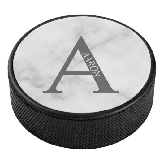 Personalisiertes Monogramm und Name Eishockey Puck (3/4)
