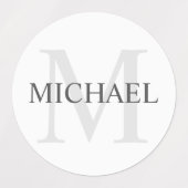 Personalisiertes Monogramm und Name Etiketten (Design 2)