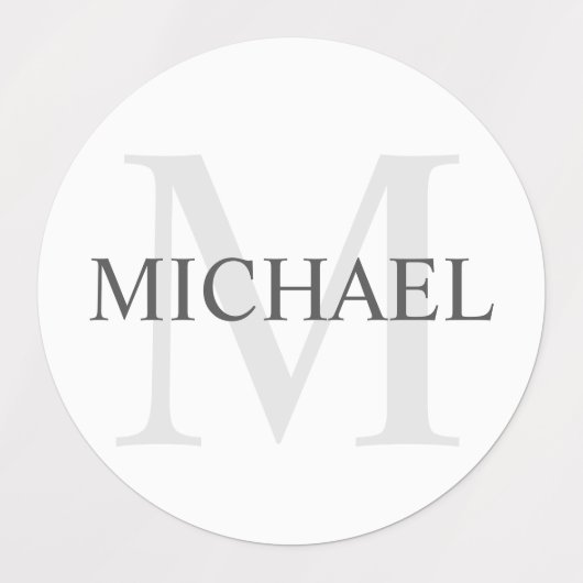 Personalisiertes Monogramm und Name Etiketten (Design 1)