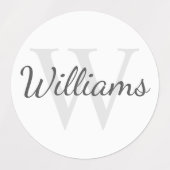 Personalisiertes Monogramm und Name Etiketten (Design 2)