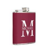 Personalisiertes Monogramm und Name Flachmann (Rechts)