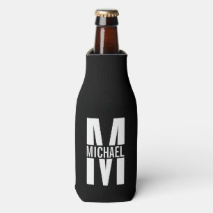 Personalisiertes Monogramm und Name Flasche Cooler Flaschenkühler