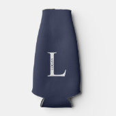 Personalisiertes Monogramm und Name Flasche Cooler Flaschenkühler (Vorderseite)