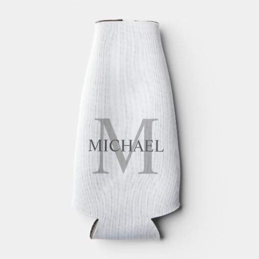 Personalisiertes Monogramm und Name Flaschenkühler (Vorderseite)