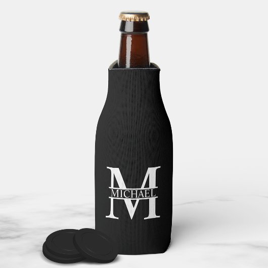 Personalisiertes Monogramm und Name Flaschenkühler