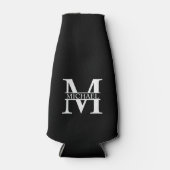 Personalisiertes Monogramm und Name Flaschenkühler (Vorderseite)