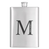 Personalisiertes Monogramm und Name Flask Flachmann (Vorderseite)