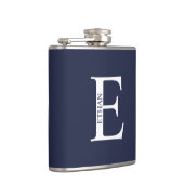 Personalisiertes Monogramm und Name Flask Flachmann (Rechts)