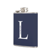 Personalisiertes Monogramm und Name Flask Flachmann (Links)
