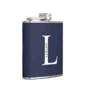 Personalisiertes Monogramm und Name Flask Flachmann (Rechts)