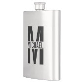 Personalisiertes Monogramm und Name Flask Flachmann (Links)