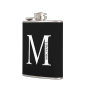 Personalisiertes Monogramm und Name Flask Flachmann (Links)