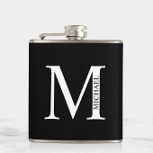 Personalisiertes Monogramm und Name Flask Flachmann