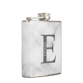 Personalisiertes Monogramm und Name Flask Flachmann (Rechts)
