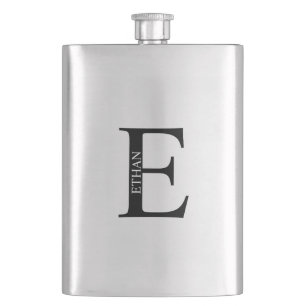 Personalisiertes Monogramm und Name Flask Flachmann