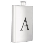 Personalisiertes Monogramm und Name Flask Flachmann (Rechts)