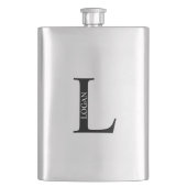Personalisiertes Monogramm und Name Flask Flachmann (Vorderseite)