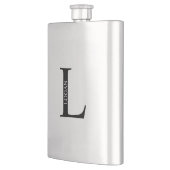 Personalisiertes Monogramm und Name Flask Flachmann (Links)