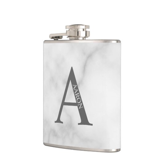 Personalisiertes Monogramm und Name Flask Flachmann (Links)