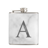 Personalisiertes Monogramm und Name Flask Flachmann (Vorderseite)