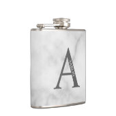 Personalisiertes Monogramm und Name Flask Flachmann (Rechts)