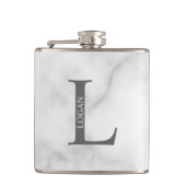 Personalisiertes Monogramm und Name Flask Flachmann (Vorderseite)
