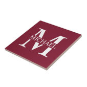 Personalisiertes Monogramm und Name Fliese (Seite)