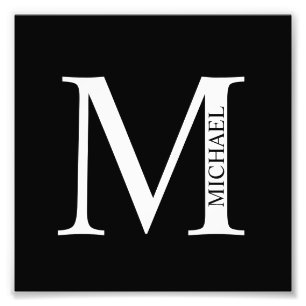 Personalisiertes Monogramm und Name Foto drucken
