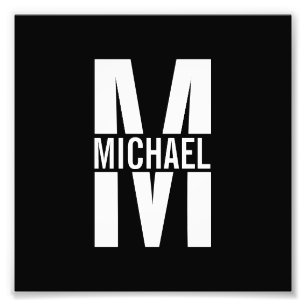 Personalisiertes Monogramm und Name Foto drucken