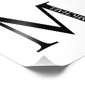 Personalisiertes Monogramm und Name Foto drucken (Ecke)