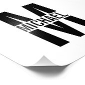 Personalisiertes Monogramm und Name Foto drucken (Ecke)