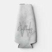 Personalisiertes Monogramm und Name für das weiße  Flaschenkühler (Vorderseite)
